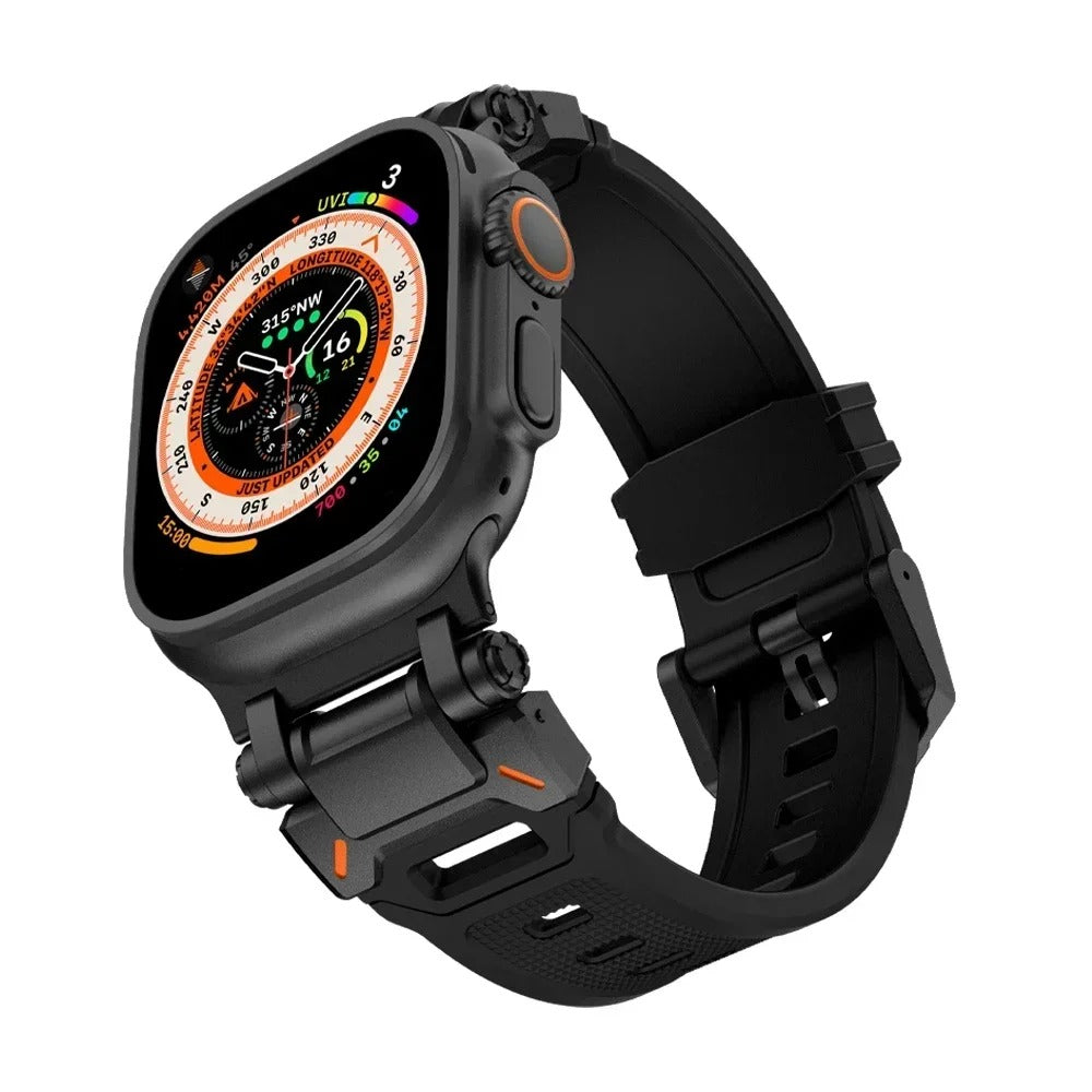 Mechanical Style Sport Silicone Band For Apple Watch