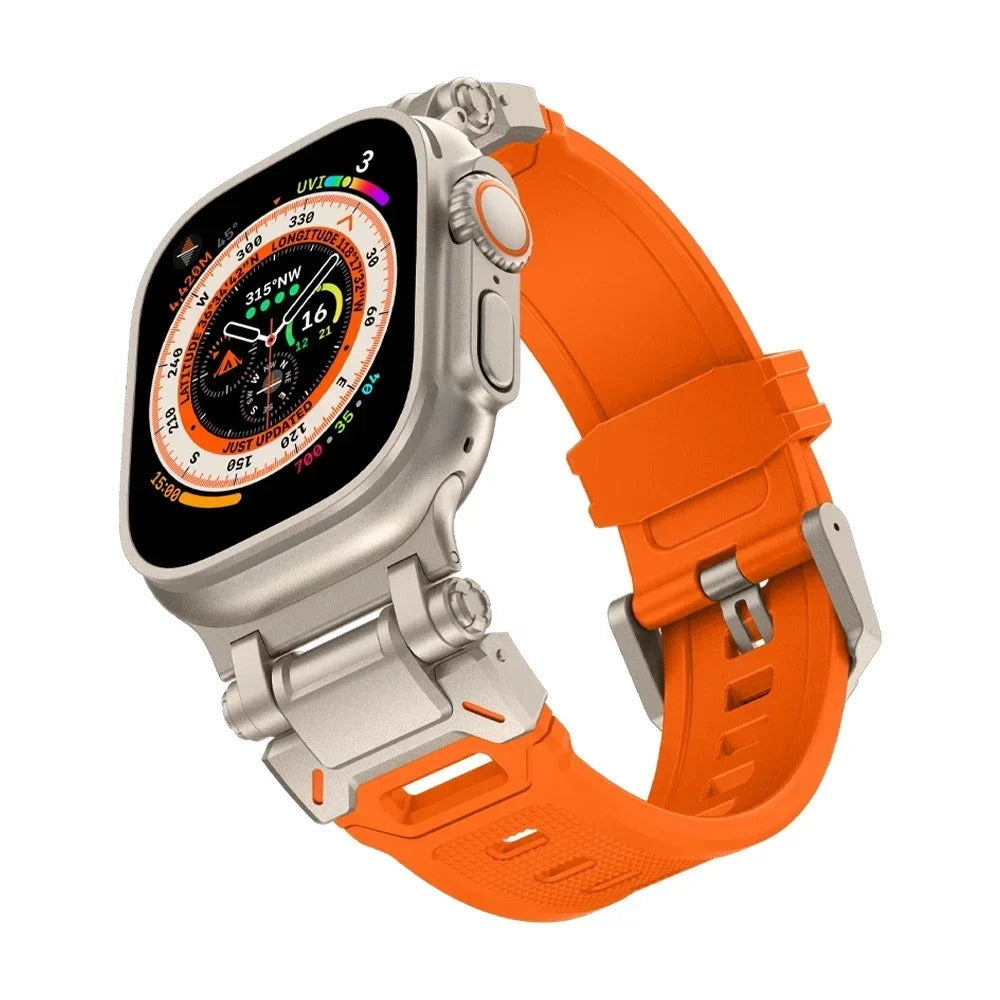 Mechanical Style Sport Silicone Band For Apple Watch