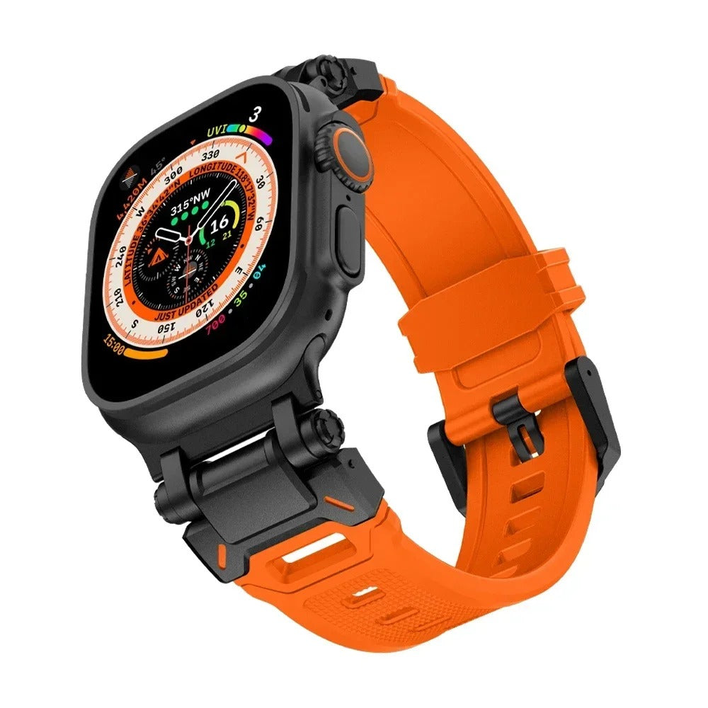 Mechanical Style Sport Silicone Band For Apple Watch