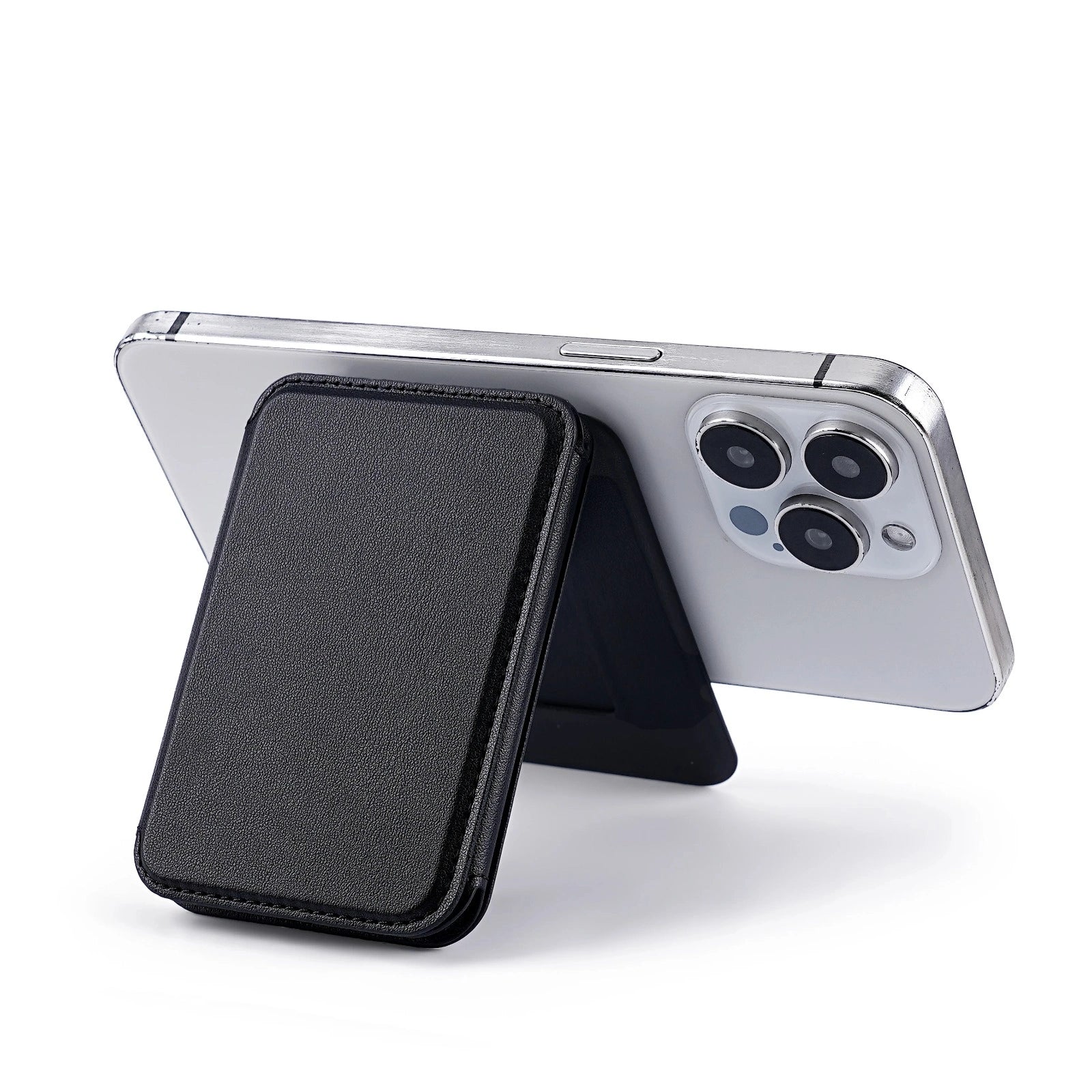 Mirror Fold Leather Magsafe Wallet Card Holder