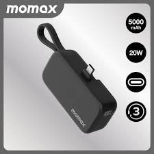 Momax 1-Power Mini 5000mAh built-in Foldable USB-C Power Bank IP130