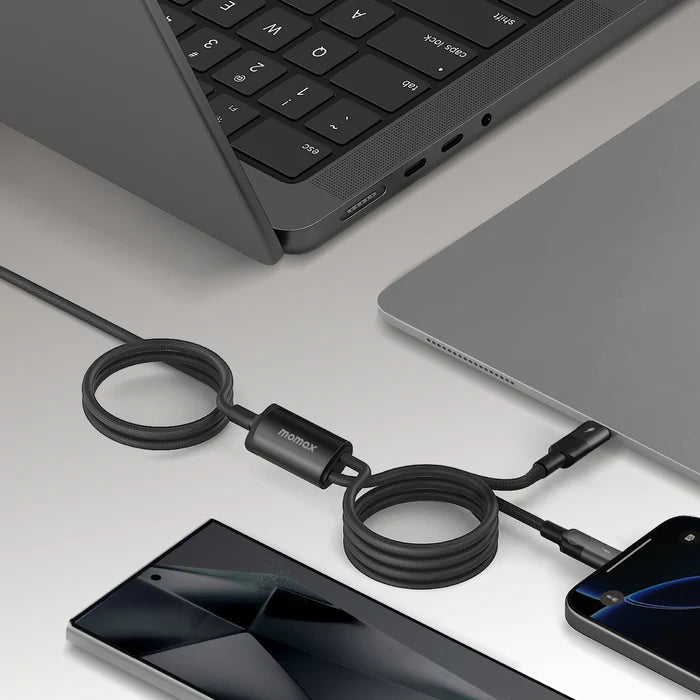 Momax Mag.Link Magnetic USB-C to 2 USB-Cs Cable 100W 2m DC56