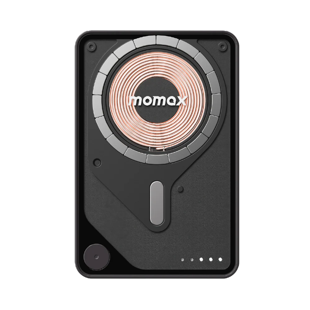 Momax Power X Pro Magnetic Wireless Power Bank 5000mAh With Built-In USB-C Cable
