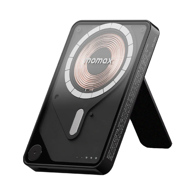 Momax Power X Pro Magnetic Wireless Power Bank 5000mAh With Built-In USB-C Cable