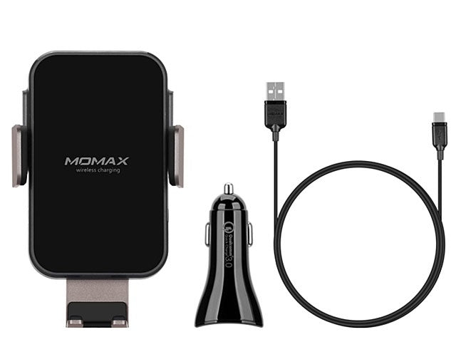 Momax Q.Mount Smart IR Auto Clamping Wireless Charging Car Mount CM12