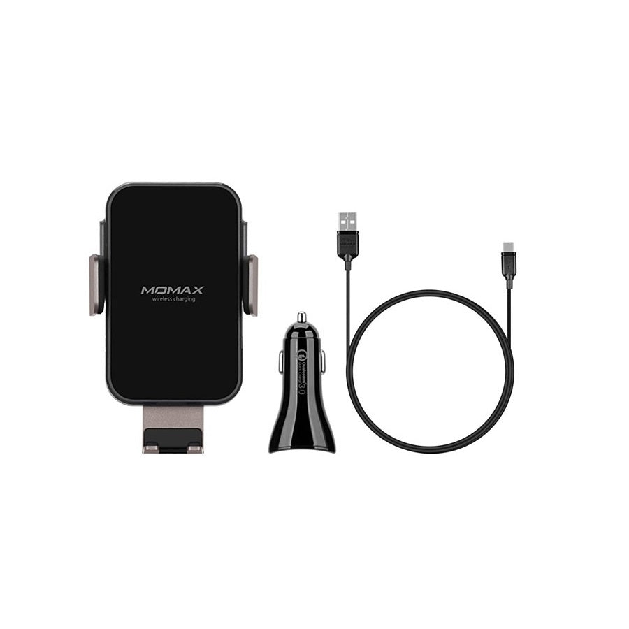 Momax Q.Mount Smart IR Auto Clamping Wireless Charging Car Mount CM12