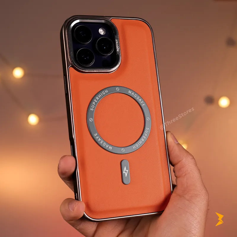 NJOYNY Leather Magsafe Case iPhone 16 Pro Max