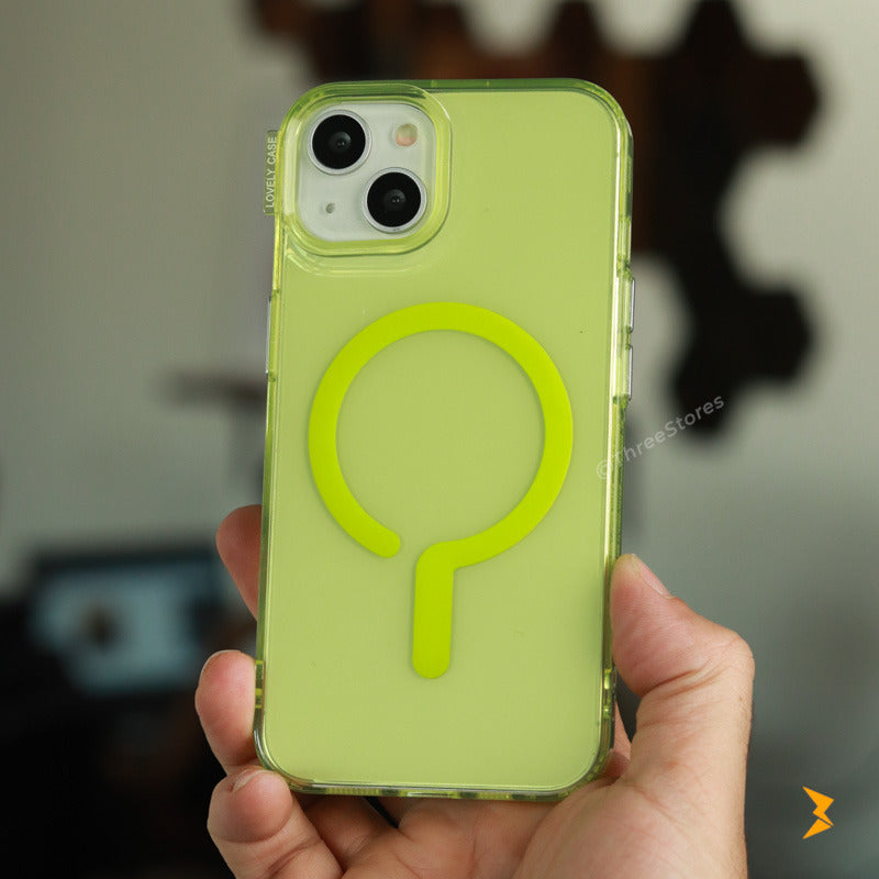 Neon Semi-Transparent Magsafe Case iPhone 13/14/15