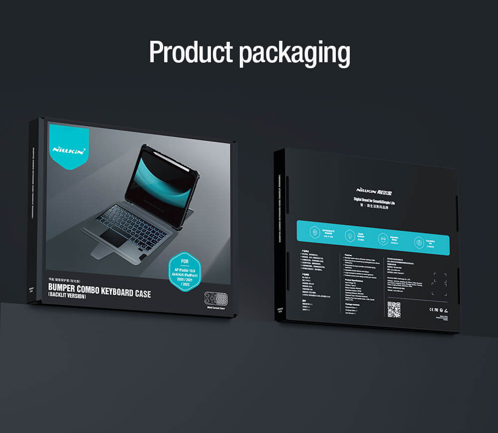Nillkin Bumper Combo Backlit Keyboard Case for Apple iPad 11 A16 (2025), Apple iPad 10, iPad 10.9 (2022)