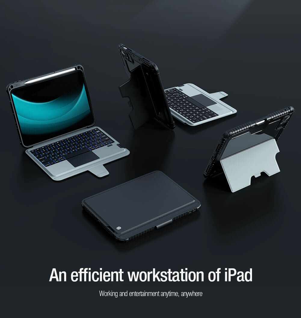 Nillkin Bumper Combo Backlit Keyboard Case for Apple iPad 11 A16 (2025), Apple iPad 10, iPad 10.9 (2022)