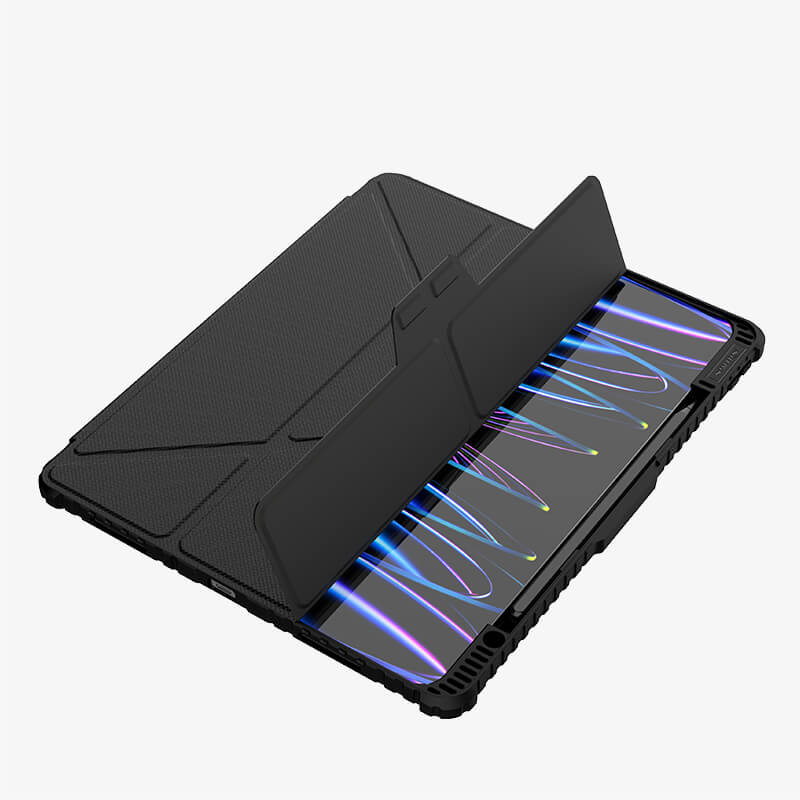 Nillkin Bumper Leather Cover Case Multi-angle Folding Style For & iPad Pro 13 (2025) iPad Air 13 (2025) & iPad Pro 13 (2024)