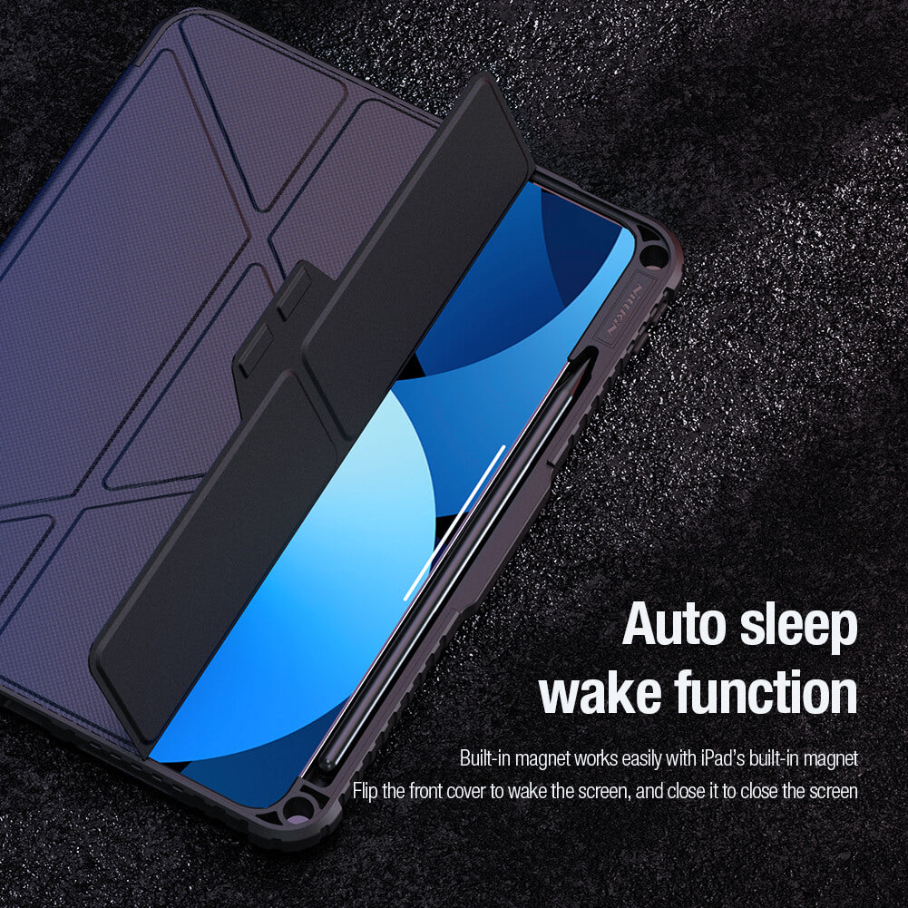 Nillkin Bumper Leather cover case Pro Multi-angle folding style for Apple iPad Pro 11 (2025), Apple iPad Pro 11 (2024)