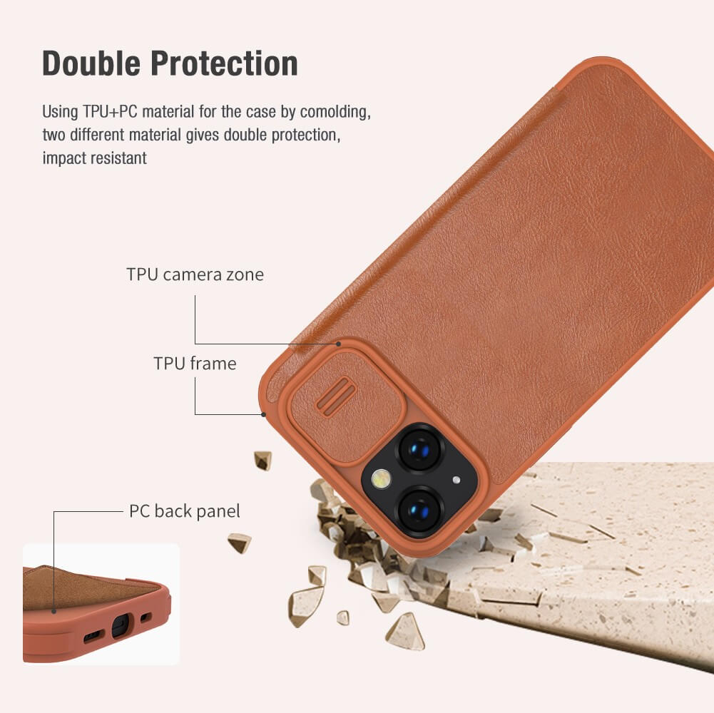 Nillkin Qin Pro Series CamShield Leather case iPhone 13