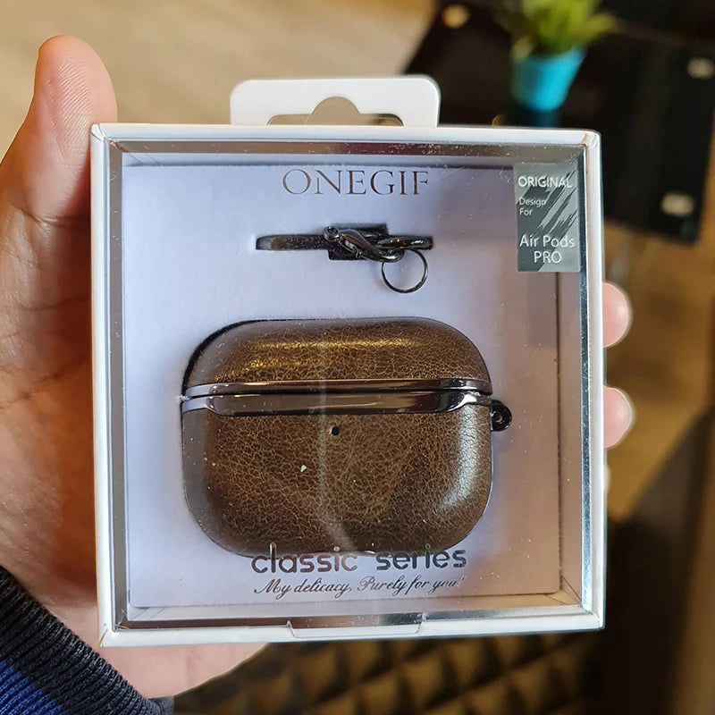 Onegif Classic Series Leather Case For Airpods Pro