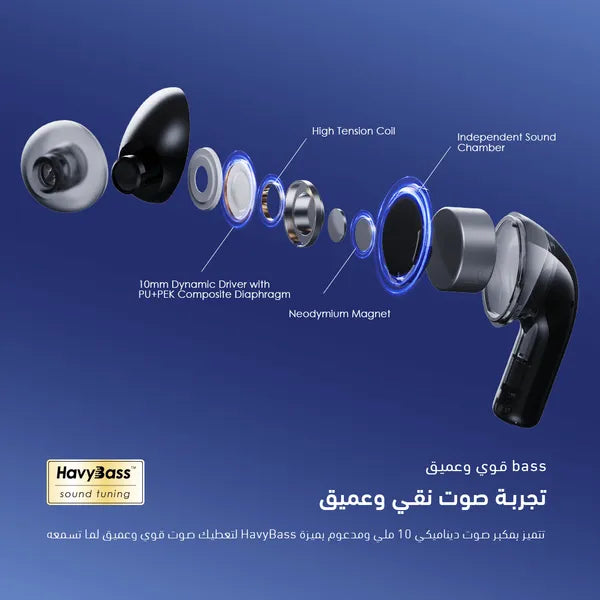 Oraimo SpaceBuds Z ANC True Wireless Earphones with Spatial Audio