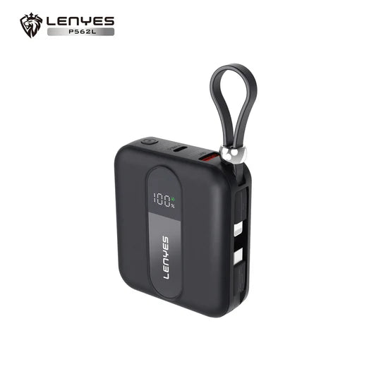 Lenyes 10000mAh 22.5W Dual Built-In Cable Digital Display Power Bank P562L