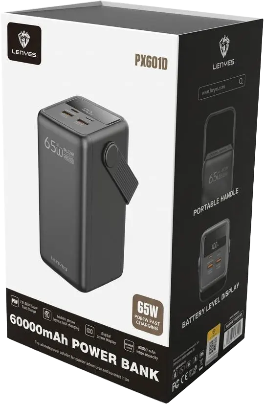 Lenyes 60000mAh 65W Laptop Fast Charging Power Bank PX601D