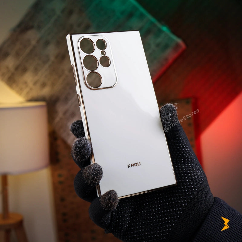 Plating Gold Lens Protection Case Samsung S23 Ultra - Three