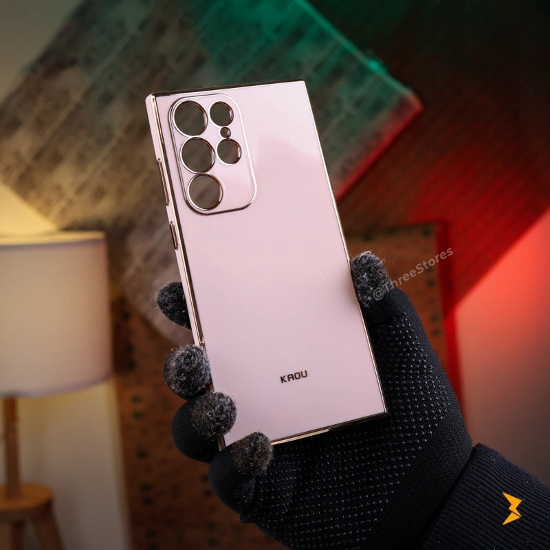 Plating Gold Lens Protection Case Samsung S23 Ultra - Three