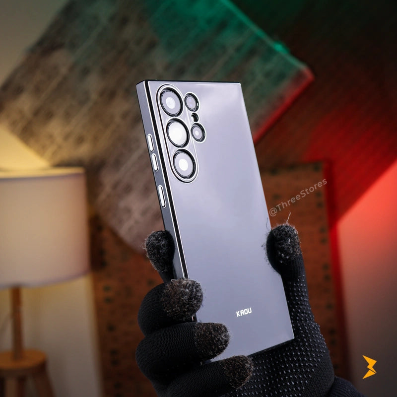 Plating Gold Lens Protection Case Samsung S23 Ultra - Three