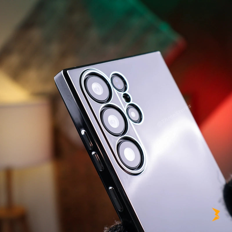 Plating Gold Lens Protection Case Samsung S23 Ultra - Three