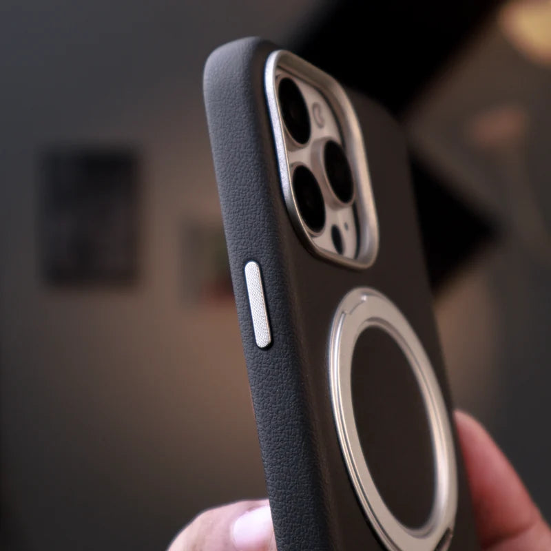 Premium Leather Stand Case iPhone 15 Pro Max