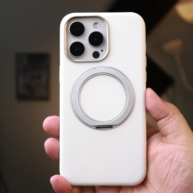 Premium Leather Stand Case iPhone 15 Pro Max