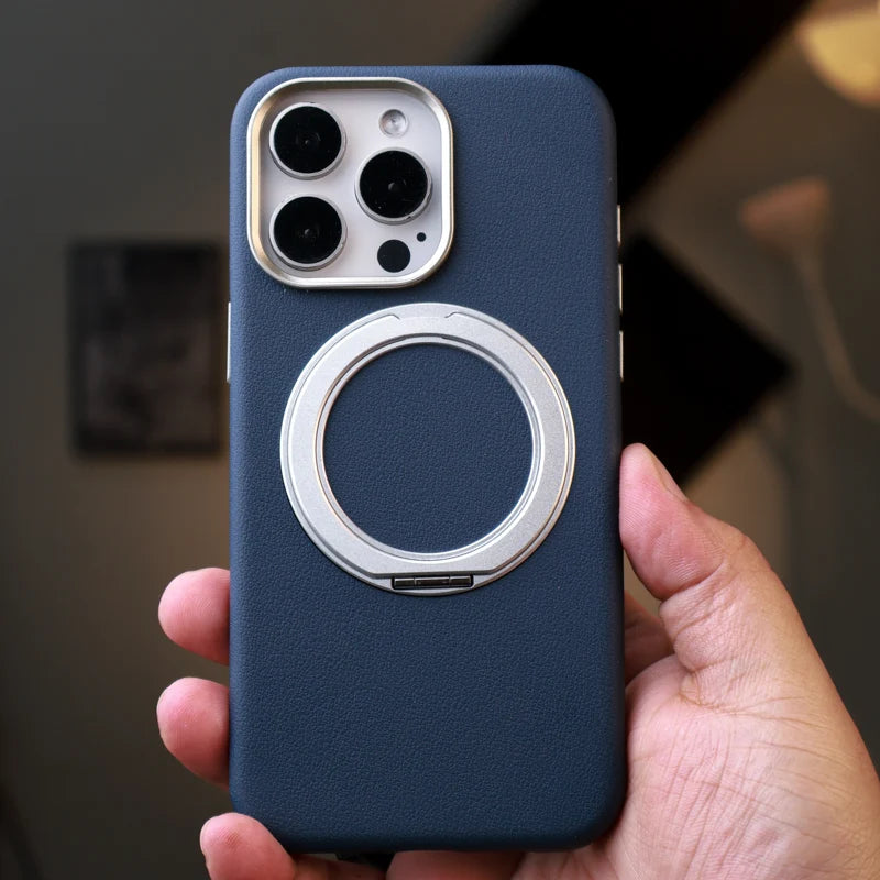 Premium Leather Stand Case iPhone 15 Pro Max