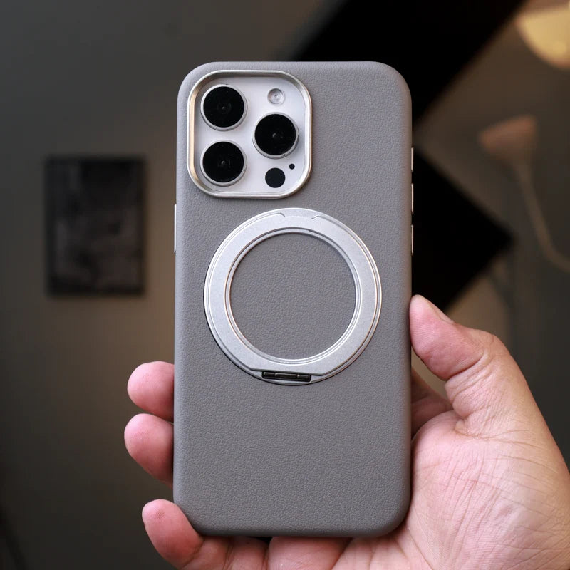 Premium Leather Stand Case iPhone 15 Pro Max