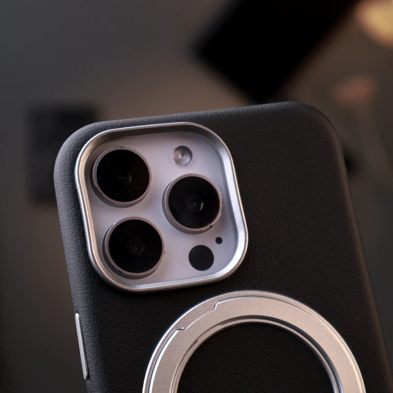 Premium Leather Stand Case iPhone 15 Pro Max