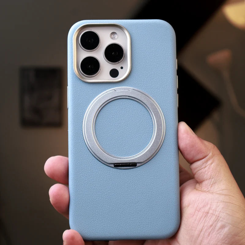 Premium Leather Stand Case iPhone 15 Pro Max