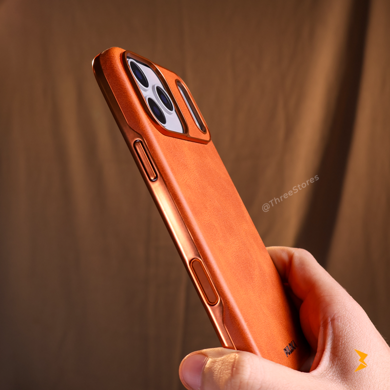 Puloka Magnetic Card Holder Leather Case iPhone 17 Pro Max