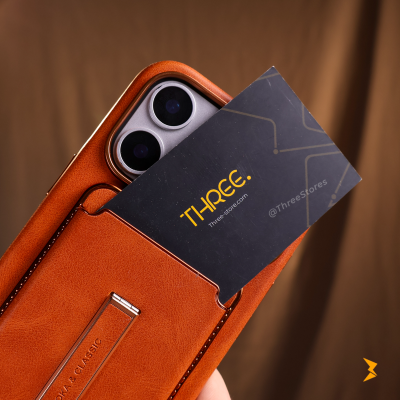 Puloka Magnetic Card Holder Leather Case iPhone 17 Pro Max