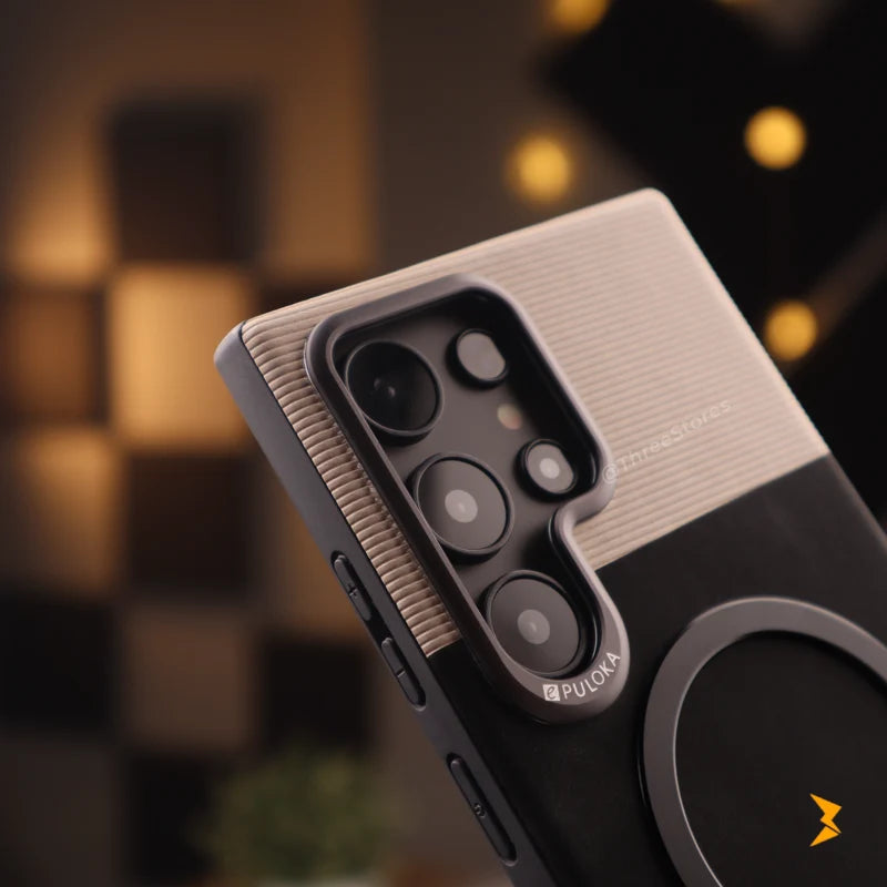 Puloka Vintage Leather Magsafe Case Samsung S23 Ultra