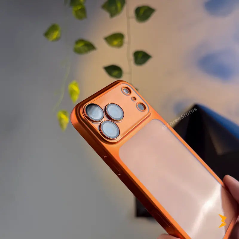 QY Glossy Transparent Camera Protective Case iPhone 17 Pro Max