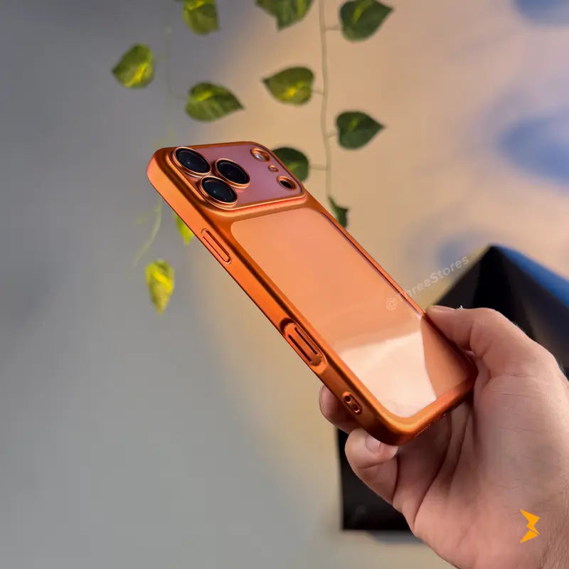 QY Glossy Transparent Camera Protective Case iPhone 17 Pro Max