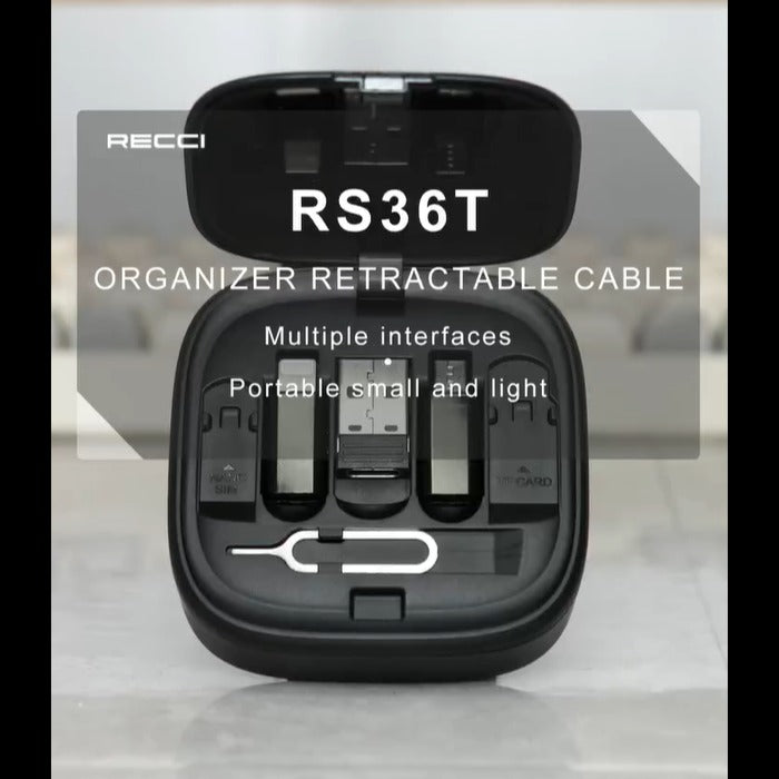 RECCI 5-in-1 Retractable Cable Charging Kit RS36T