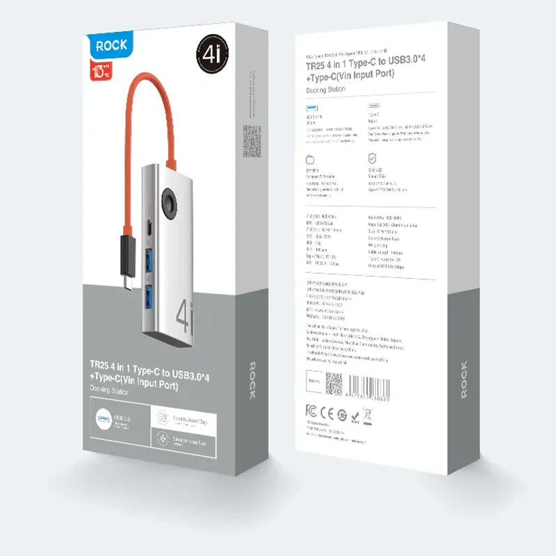 Rock 4 in 1 Type-C TO USB3.0 +Type-C TR25