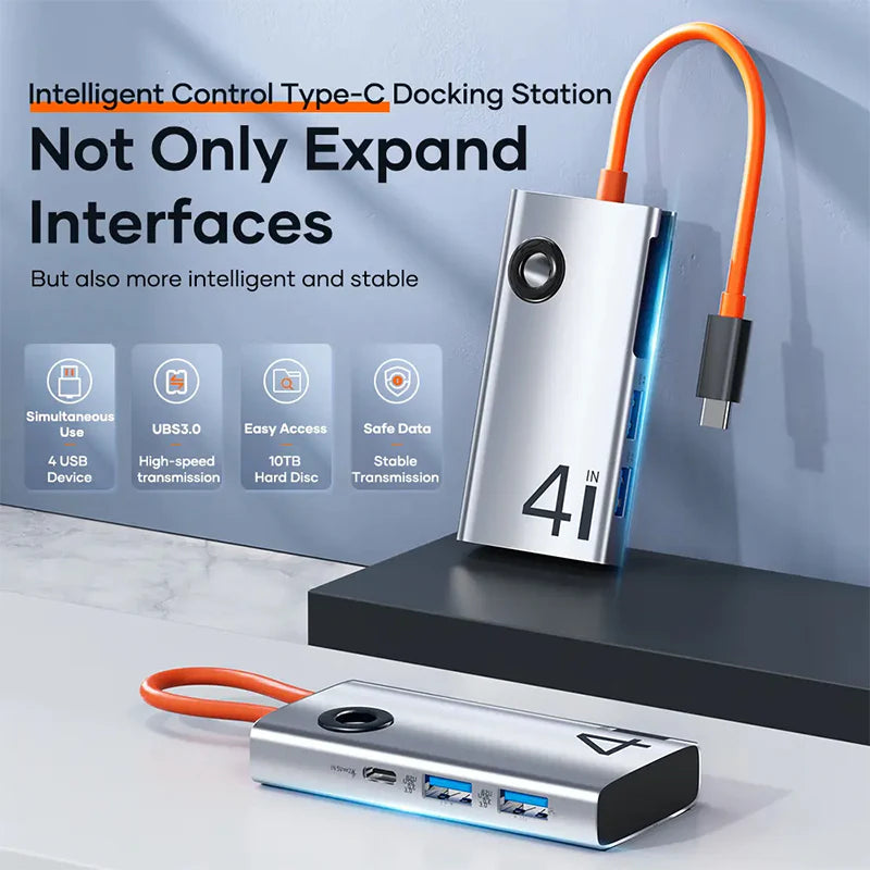 Rock 4 in 1 Type-C TO USB3.0 +Type-C TR25