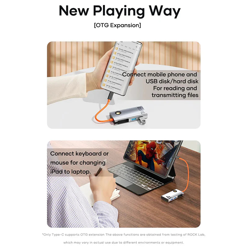 Rock 4 in 1 Type-C TO USB3.0 +Type-C TR25