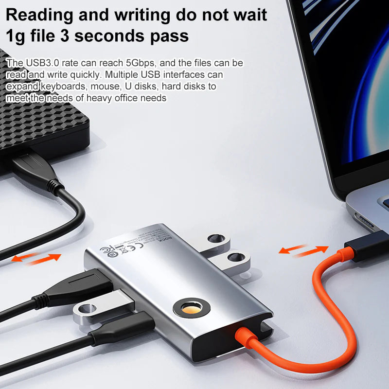 Rock 4 in 1 Type-C TO USB3.0 +Type-C TR25