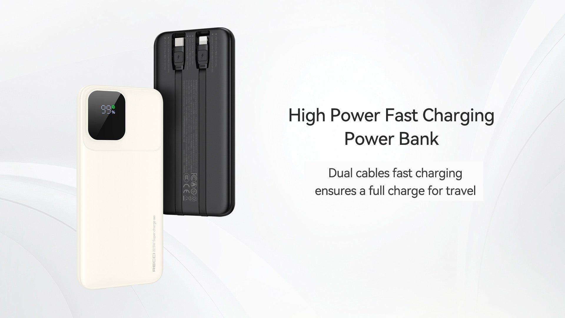 Recci 22.5W PD 20W Fast Charging 20000 mAh Power Bank RPB-P68