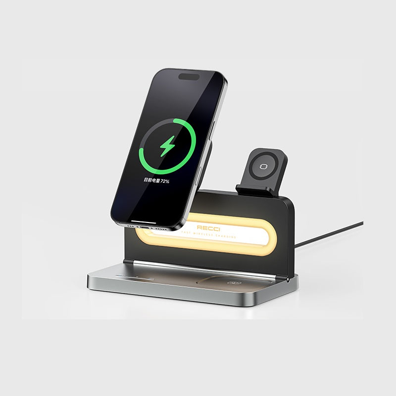 Recci 4 in 1 Wireless Charging 15W Ambient Light RCW-49