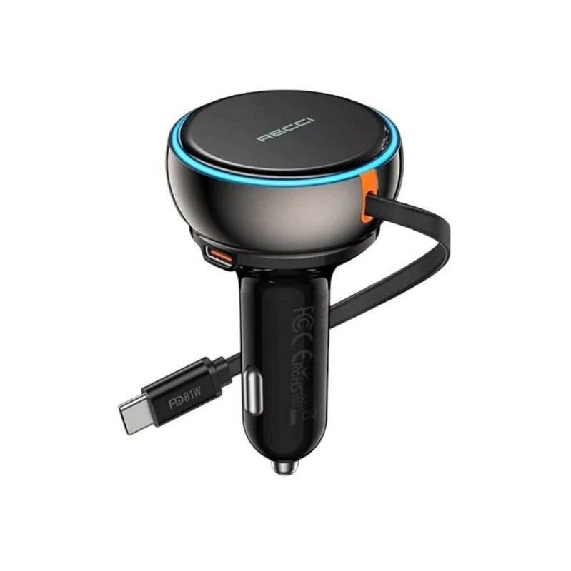 Recci Car Charger 81W PD 45W With Cable RQ10