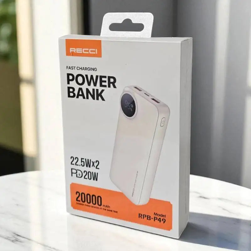 Recci Fast Charging PowerBank 20000mAH 22.5W RPB-P49
