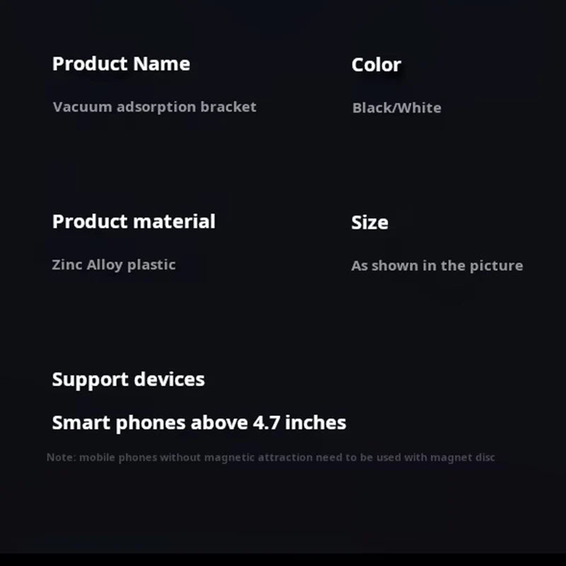 Recci Magnetic Vacuum Suction Phone Holder RZ03