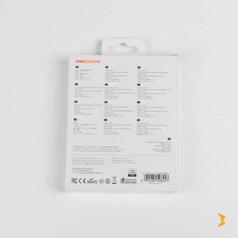 Recci Voyage 100w Fast Charging Cable 150cm RS18C