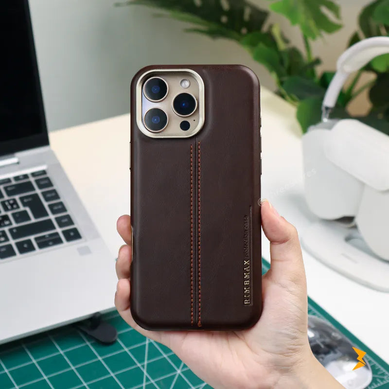 Rimbmax Classic Leather Case iPhone 16 Pro Max