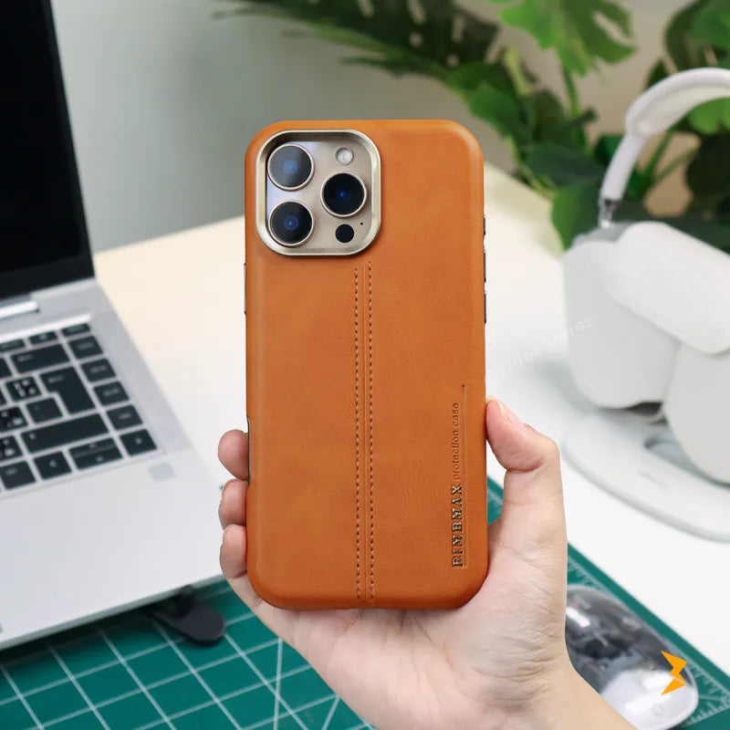 Rimbmax Classic Leather Case iPhone 16 Pro Max