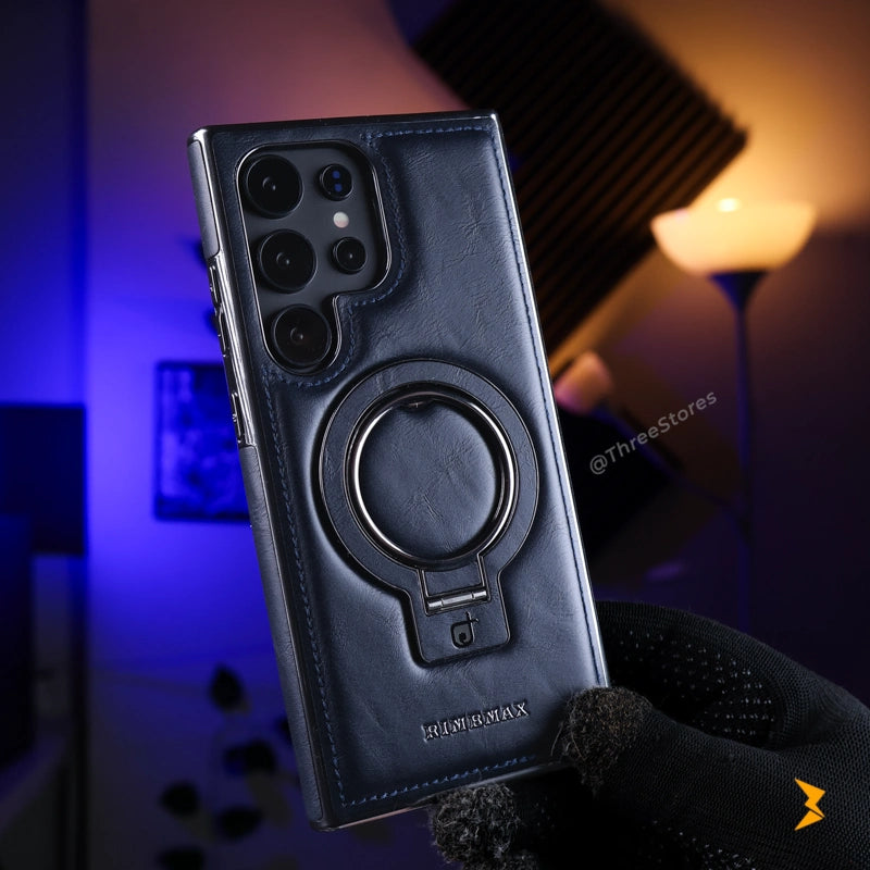 Rimbmax Leather Stand Magsafe Case Samsung S24 Ultra